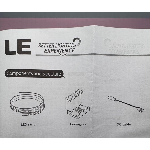 LE Daylight White LED Strip Lights 5 Meters Non - Waterproof Set of 5 NIB (Bx 2) - Picture 6 of 8